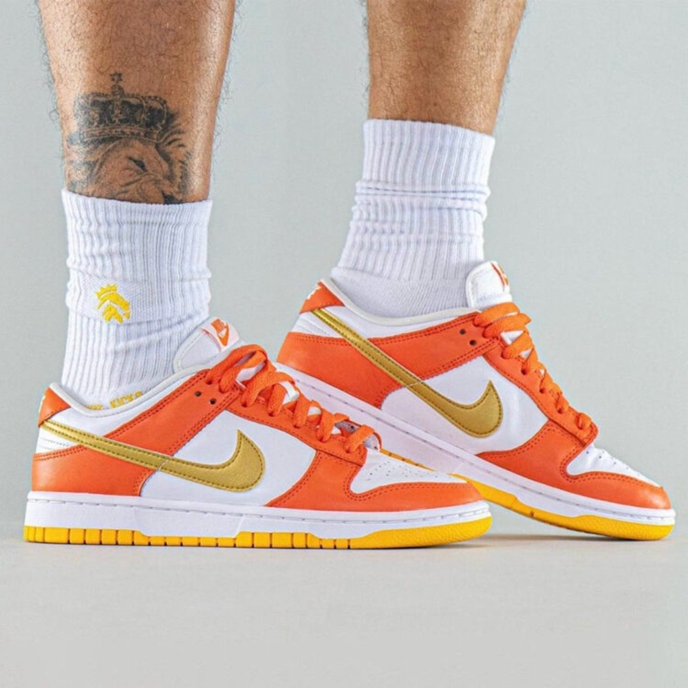 Orange and Gold dunks